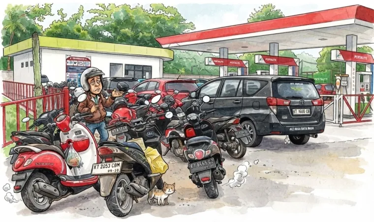 Pengawasan Dewan Melempem, Antrean Panjang BBM di Berau Kian Menggurita