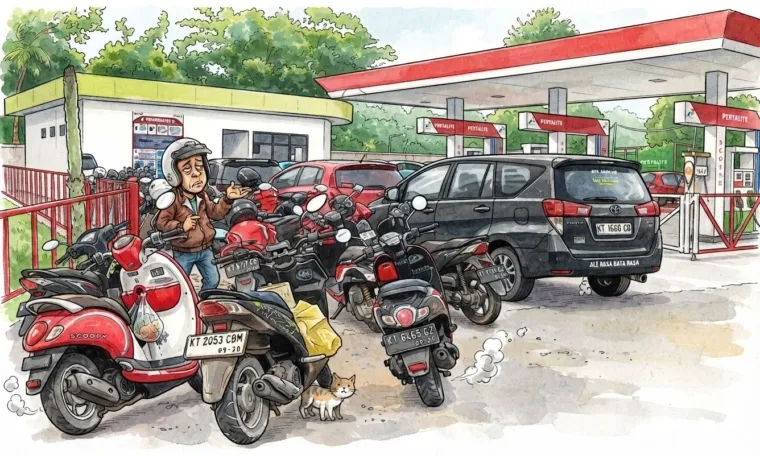 Pengawasan Dewan Melempem, Antrean Panjang BBM di Berau Kian Menggurita