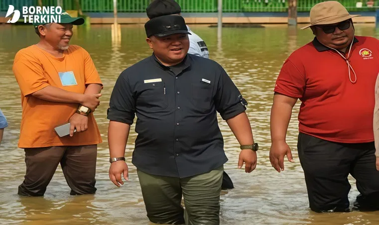 Wabup Gamalis Tinjau Banjir di Segah dan Menyiapkan Bantuan