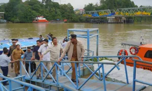 Kunker Ke Berau Wagub Kaltim Tinjau Fender Jembatan Sambaliung