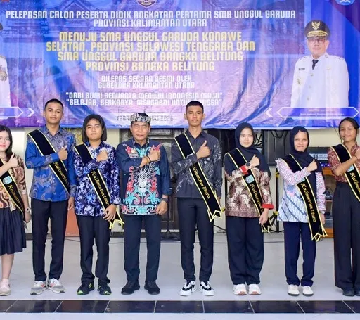 Gubernur Kaltara Resmi Berangkatkan Angkatan Pertama Siswa SMA Unggul Garuda