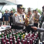 Operasi Pekat Mahakam, 1.587 Botol Miras Dimusnakan