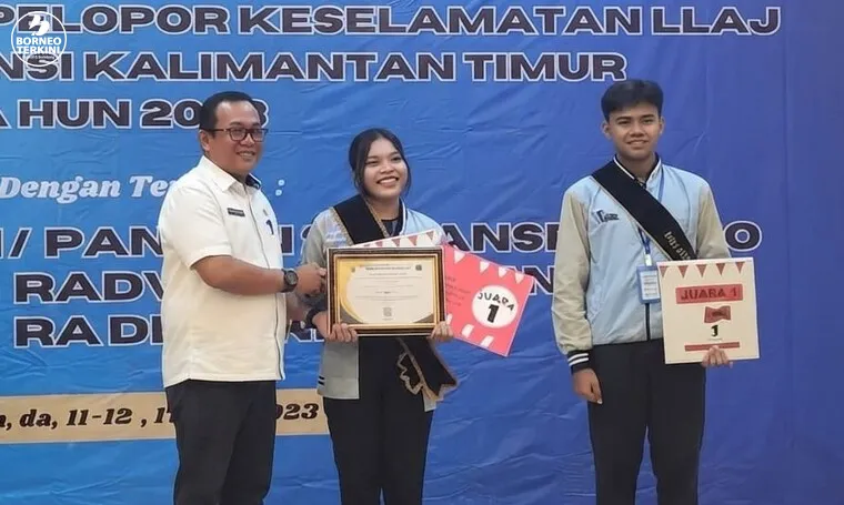 Siswi SMAN 1 Tanjung Redeb Sabet Juara I Pelajar Pelopor Keselamatan LLAJ Kaltim 2026