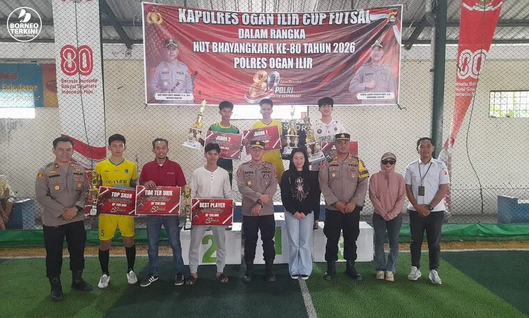 Polres Ogan Ilir Tutup Turnamen Futsal Peringati Hari Bhayangkara ke-80