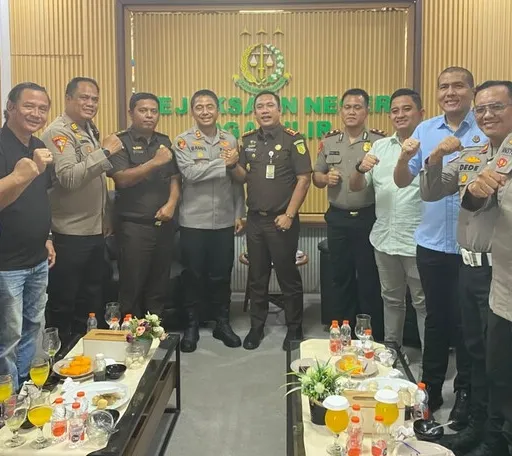 Perkuat Sinergitas, Polres Ogan Ilir Jalin Silaturahmi dengan Kodim 0402/OKI